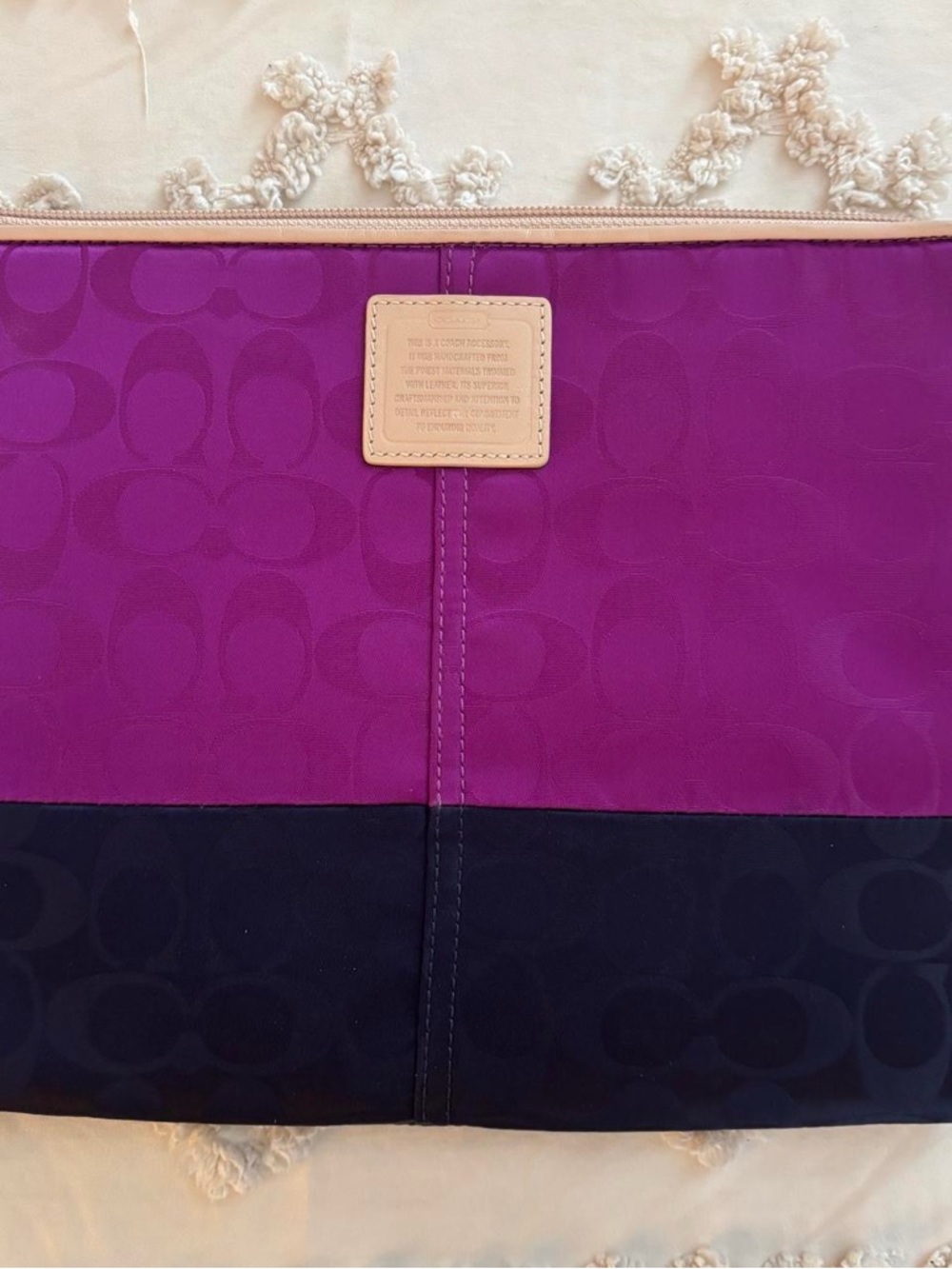 Coach Two-Tone Purple and Blue Tablet Case
